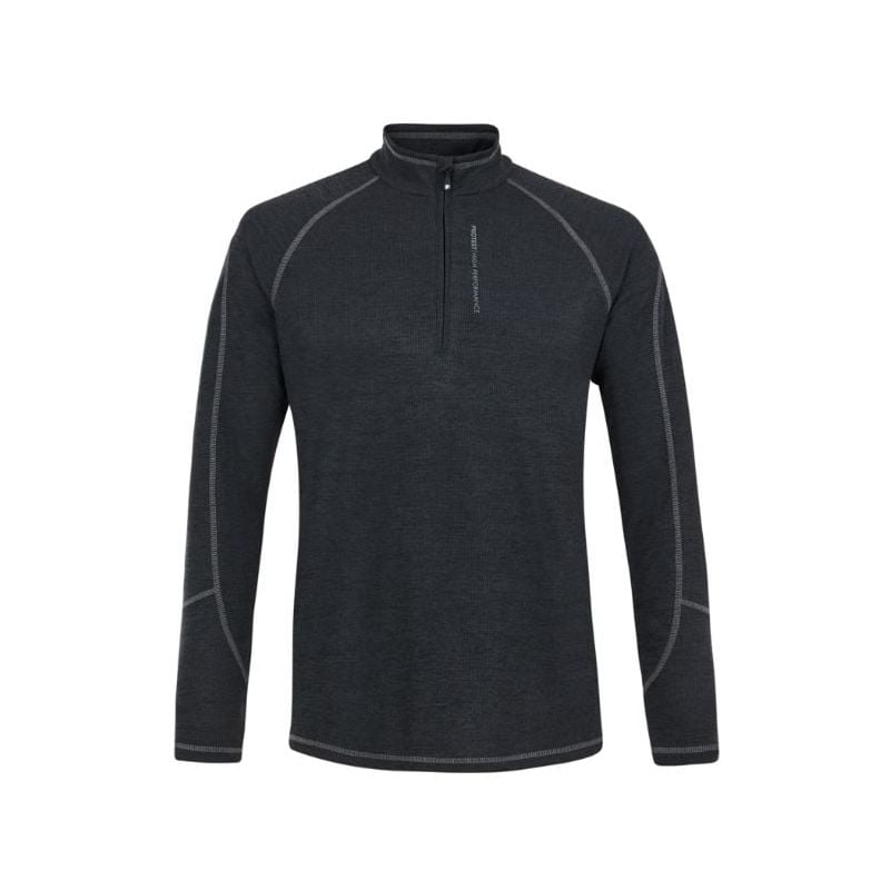 Ropa interior masculina Protest LOUISIANA 1/4 zip top (True Black)
