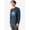 T-shirt manches longues super.natural M TRACE HILL (Blueberry/Various)