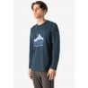 T-shirt manches longues super.natural M TRACE HILL (Blueberry/Various)