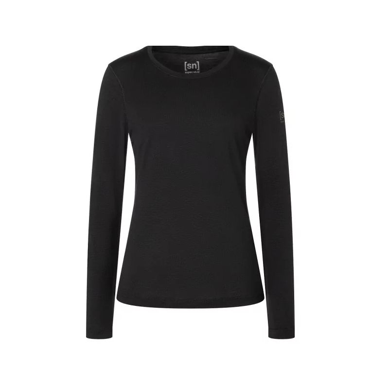 T-shirt för damer SUPER.NATURAL W Arctic 230 LS (Jet Black)