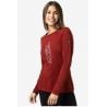 T-shirt manches longues super.natural W SKIANTO (Sun Dried Tomato/Silver)