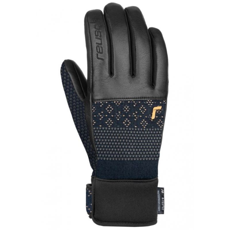 Guantes REUSCH Re:Knit Elisabeth R-TEX XT (vestido azul/oro) mujer