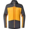 Teknisk genser Haglöfs Roc Flash Mid Hood (magnetitt/solgul) mann