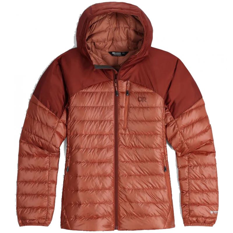 Damesjas Outdoor Research Helium Down Hoodie (Cinnamon/brick)
