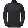 JACK WOLSKIN TAUNUS HZ (sort) fleece med halv lynlås til mænd