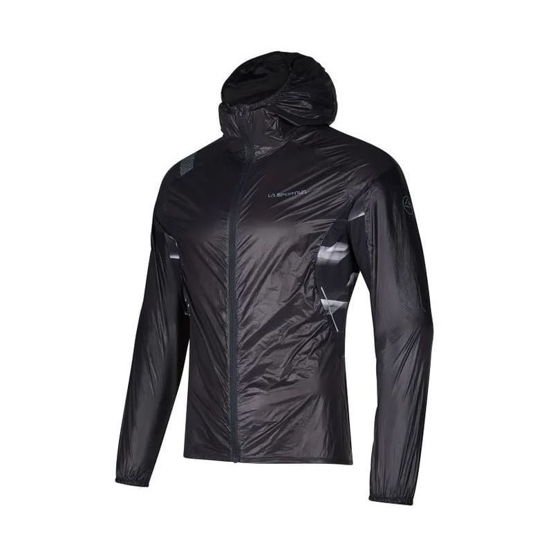 Heren trail/running jack La Sportiva Blizzard Windbreaker (Carbon/Zwart)