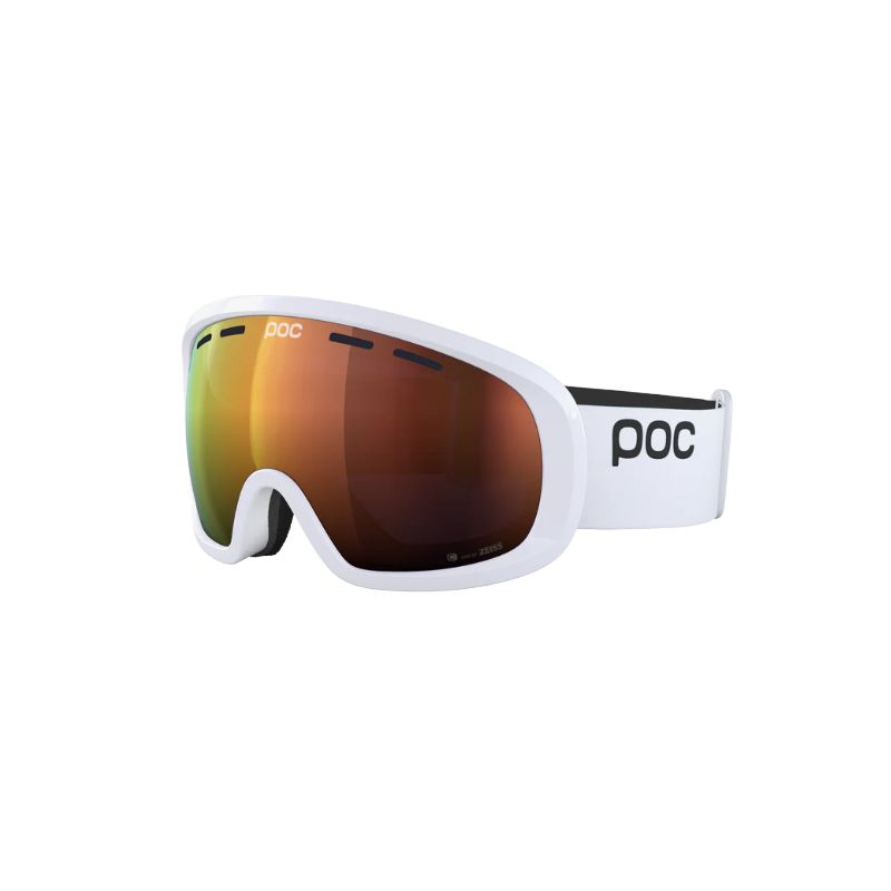 Masque de ski POC Fovea Mid (Hydrogen White/Partly Sunny Orange) cat 2