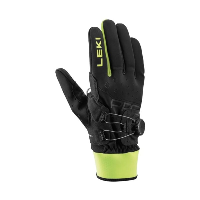 Guanti da sci di fondo Leki PRC Boa Shark (nero giallo neon)
