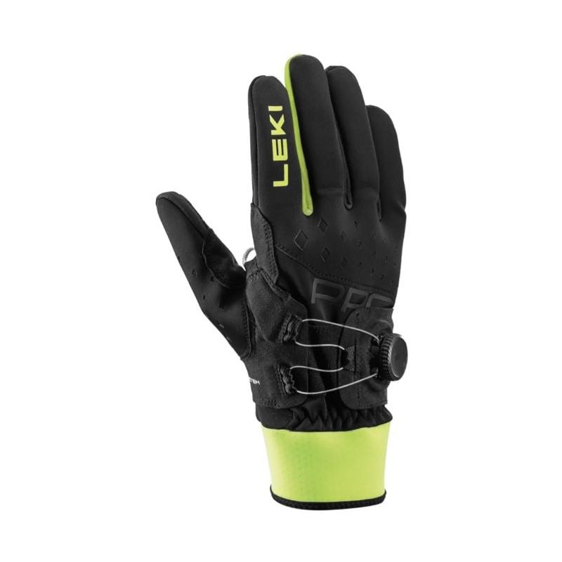 Hiihtohanskat Leki PRC Boa Shark (mustan neon keltainen)