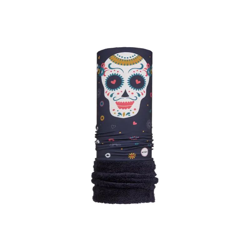 Halstørklæde til børn Cairn MALAWI POLAR PLUSH JUNIOR (EMERAUDE SKULL)