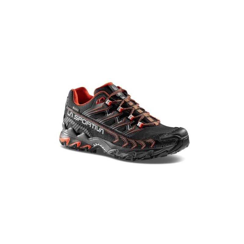 Naisten Ultra Raptor II Gore-tex Trail kenkä (musta/kirsikka tomaatti)