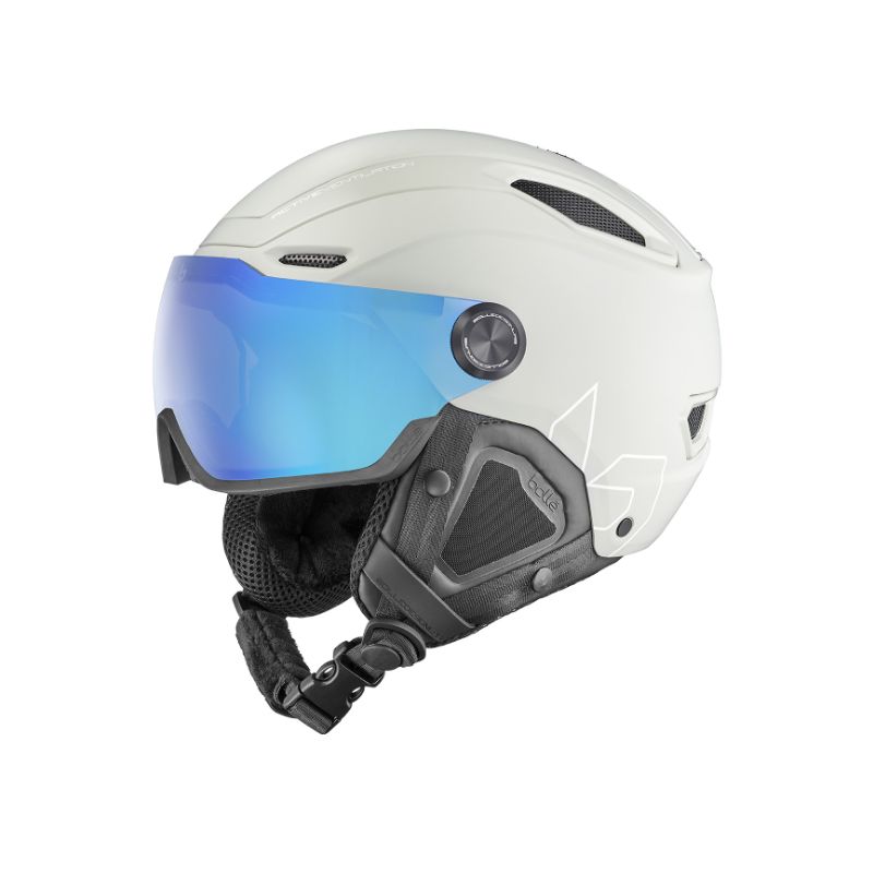 Ski helmet with visor BOLLE V-LINE (Lightest Grey Matte - Photochromic Blue Cat 1 to 3) Unisex