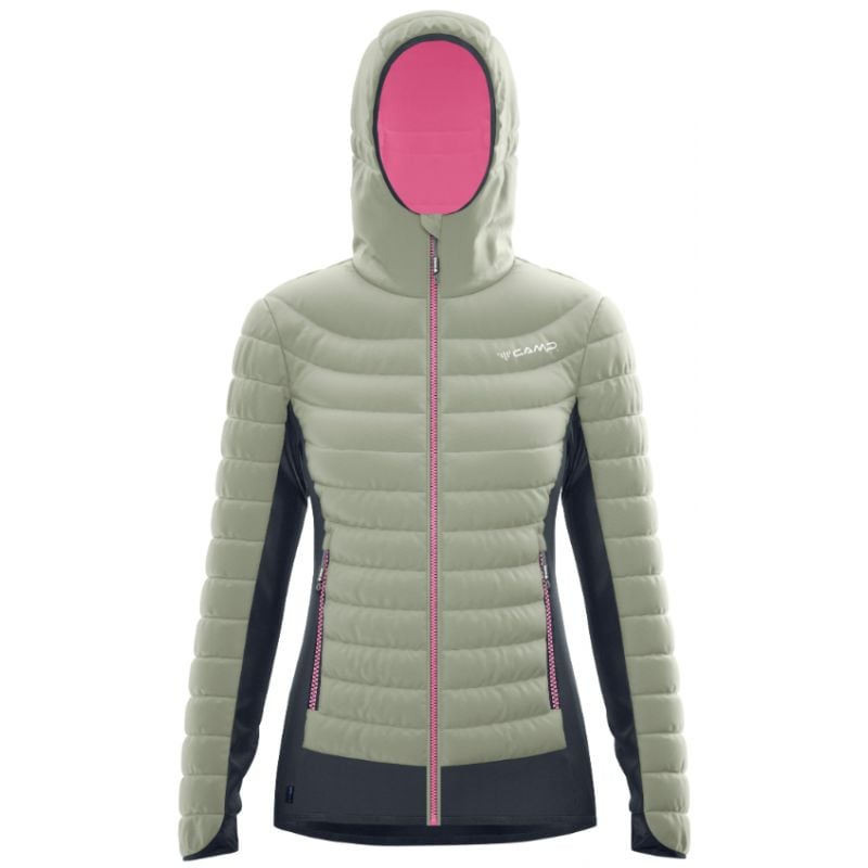 Chaqueta de mujer Camp HYBRID JACKET (Stone grey / Black / Magenta)