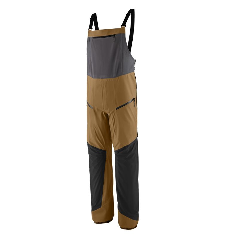 Uomo Patagonia M's Snowdrifter Bibs (Grayling Brown) pantaloni da sci alpinismo