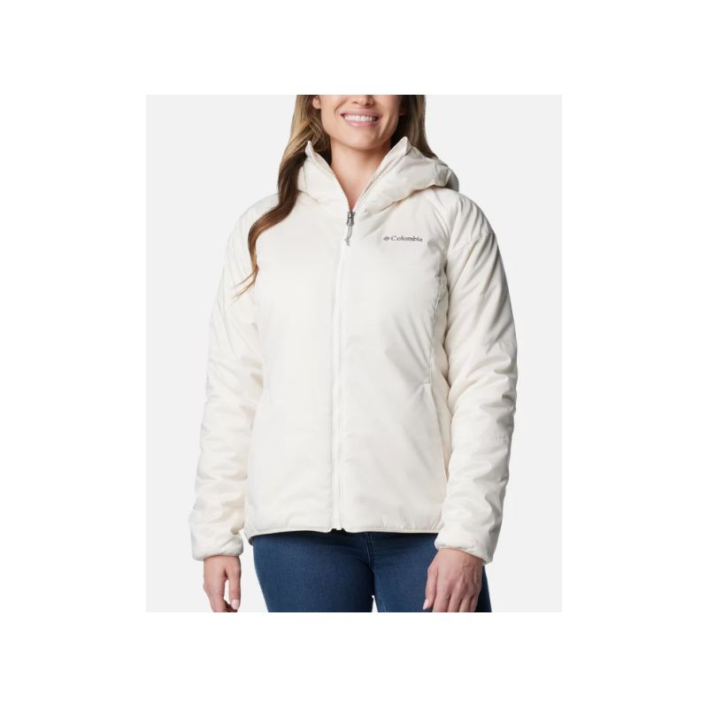 Naisten tuulenpitävä hupullinen takki Columbia Kruser Ridge II Plush Softshell (Chalk)