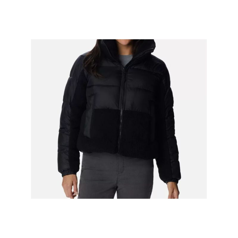 Naisten hybridi untuvatakki Columbia Leadbetter Point Sherpa (musta)