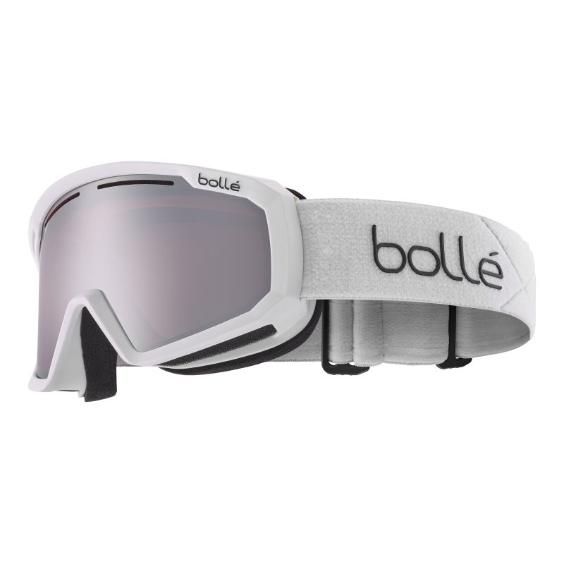Maschera da sci Bollé Y7 OTG (Bianco opaco - Pistola Vermillon) Cat. 2