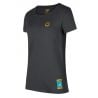Camiseta de escalada para mujer La Sportiva Climbing on the Moon (Carbon/Giallo)