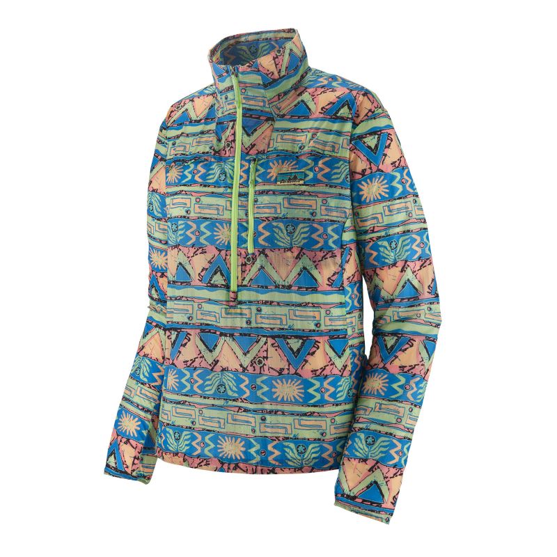 Sweat Patagonia W's Houdini Stash 1/2 Zip P/O (High Hopes Geo: Salamander Green) Dam