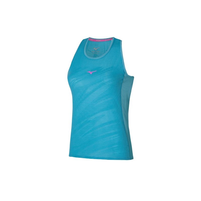 Camiseta de tirantes de mujer Mizuno Premium Aero Tank WOS (Blue Glow)