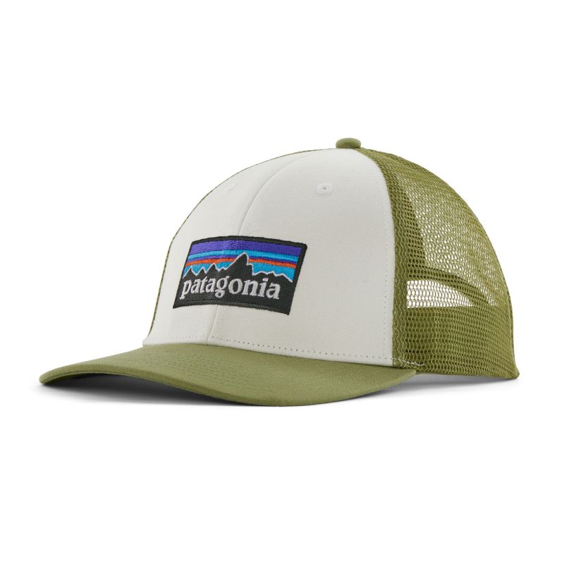 Kasket Patagonia P-6 Logo LoPro Trucker Hat (hvid m/Buckhorn Green)