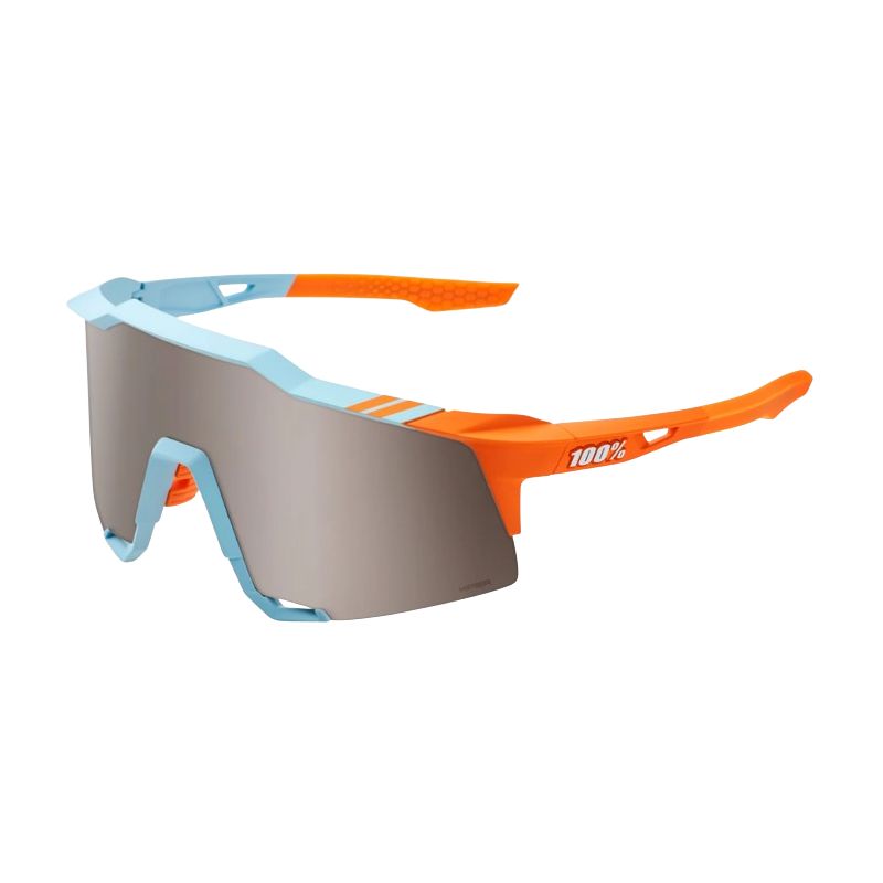 Zonnebril 100% SPEEDCRAFT (Soft Tact Two Tone - HiPER zilver spiegelglas) Cat. 3