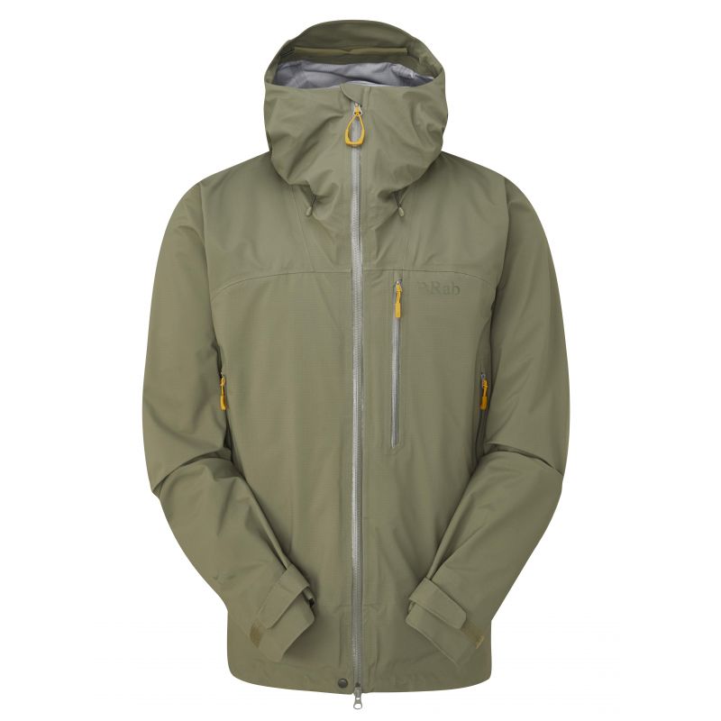 Vandtæt jakke til mænd Rab Firewall (Light Khaki)
