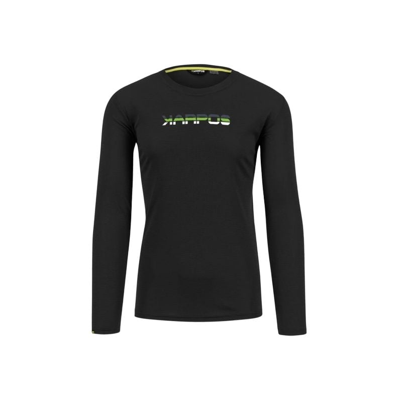 Long sleeve T-shirt Karpos LOMA JERSEY LS (BLACK/JASMINE GREEN) Men's