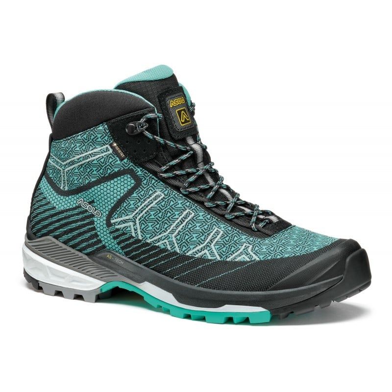 Vandringskänga för damer Asolo FALCON EVO JAQUARD GV ML (BLACK/AQUA GREEN)