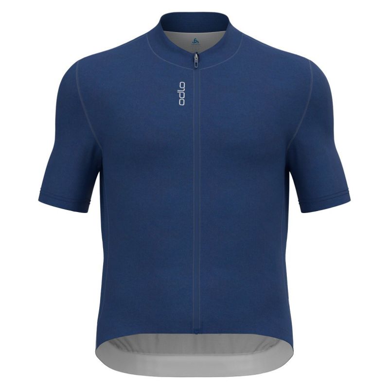 Maillot ciclismo hombre Odlo CAMISETA S/U COLLAR S/S FULL ZIP ZEROWEIGHT CHILL-TEC (Limoges)
