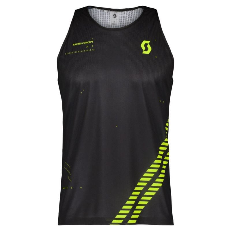 Canotta da uomo Scott RC Run (nero/giallo)