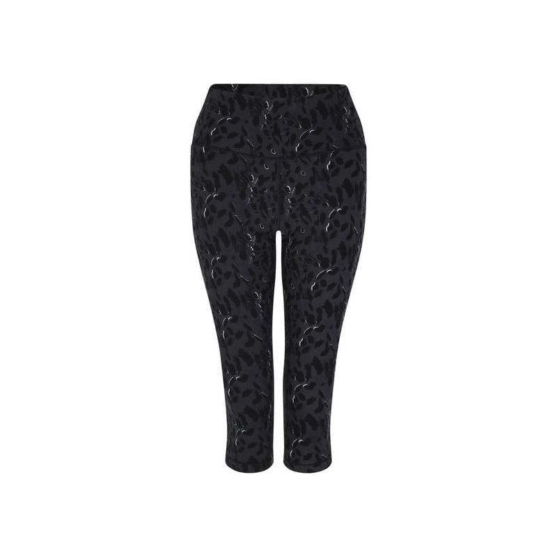 Legging donna Dare2B Influential 3/4 (stampa Dash nera)