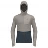 Odlo MID LAYER HOODY FULL ZIP ASCENT (nube plateada - pizarra oscura)