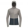 ODLO MID LAYER HOODY FULL ZIP ASCENT (silver cloud - dark slate)
