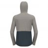 Odlo MID LAYER HOODY FULL ZIP ASCENT (nube plateada - pizarra oscura)