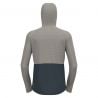 ODLO MID LAYER HOODY FULL ZIP ASCENT (silver cloud - dark slate)