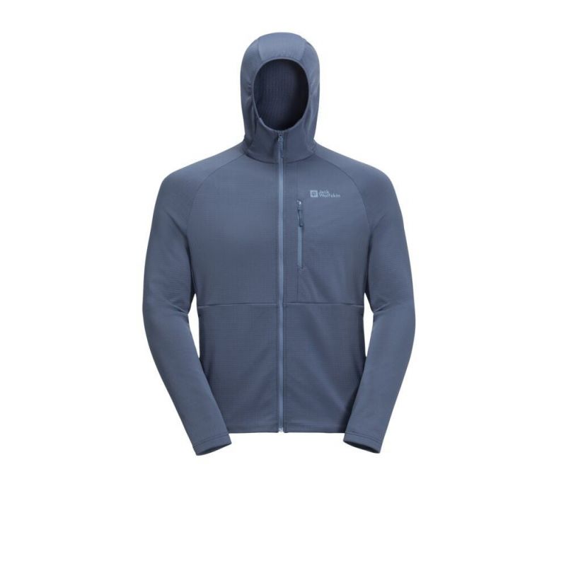 JACK WOLSKINS KOLBENBERG HOODED FZ M (Kveld) fleece for menn