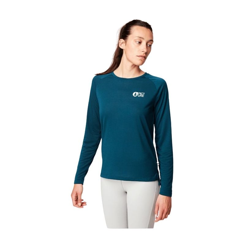 Maglietta a maniche lunghe Picture CLAME LS TECH TEE (B Deep water) Donna