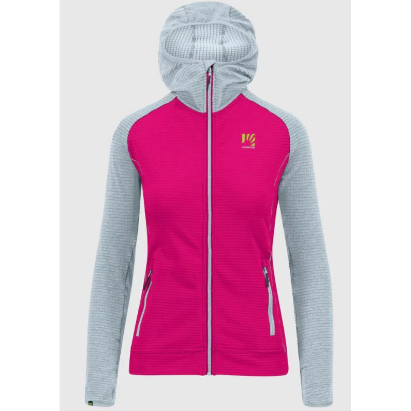 Polar fleece Karpos AMBRIZ. W F-Z HOODIE (INNUENDO/SKYWRITING) Dame