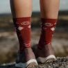 Sokker BV sport SOCQUETTE TREK GR "HAUTE - LYOCELL" (AZTEC BORDEAUX)