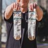 Chaussettes BV SPORT SOCQUETTE LIGHT RUN "HAUTE" (RIO-BEIGE/VERT)