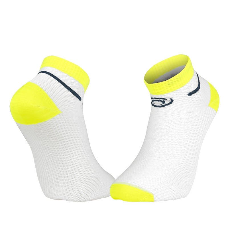 Sokken BV sport SOCQUETTE LIGHT RUN "COURTE" (WIT/GEEL)