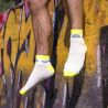 Chaussettes BV SPORT SOCQUETTE LIGHT RUN "COURTE" (BLANC/JAUNE)
