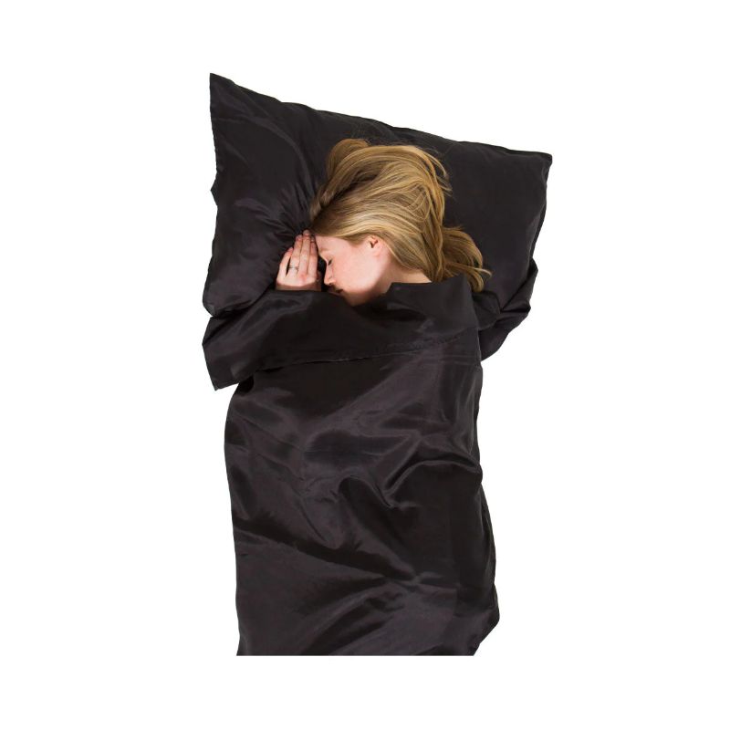 Drap de sac LIFEVENTURE Silk Ultimate Liners Mummy (Noir)