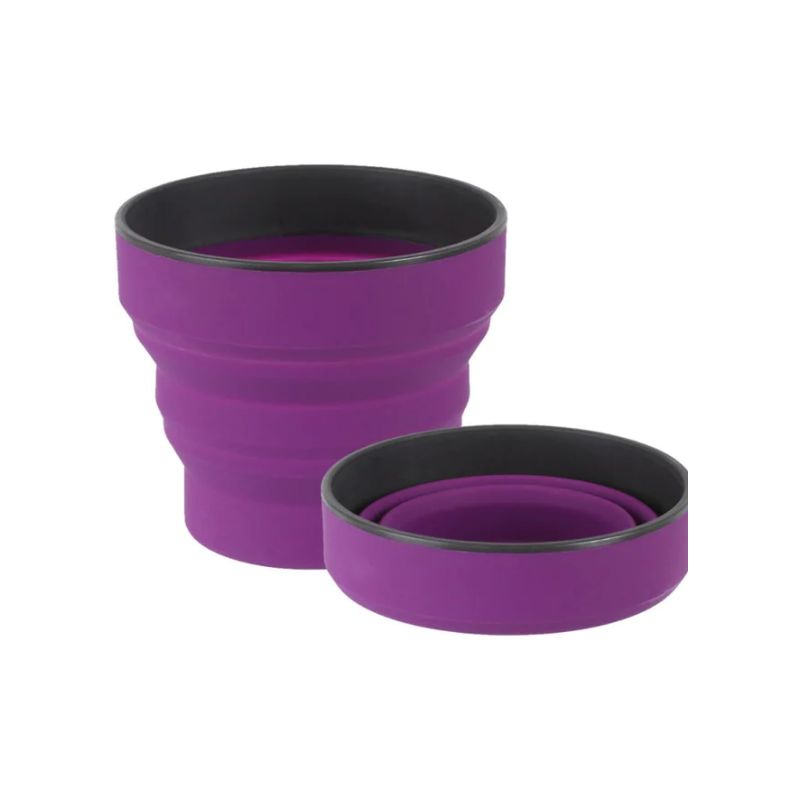 Tazza pieghevole LIFEVENTURE Silicone Fleximug 350ml (Viola)