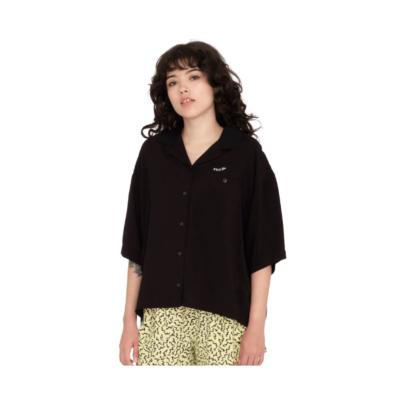 Chemise VOLCOM SERVISTONE WOVEN SS (BLACK) Femme