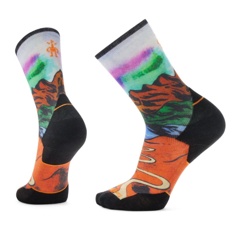 Strumpor för trail Smartwool Targeted Cushion Singletrack Print (Oraneg Dust)