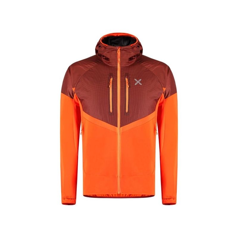 Takki MONTURA SPITZE HYBRID JACKET (ARANCIO BRILLANTE/TOBACCO) mies