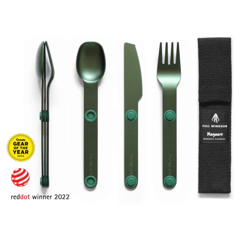 Set med magnetiska bestick Full Windsor Set Magware (Green)