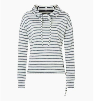Brandex Summer Hoodie Navy/White Stripe